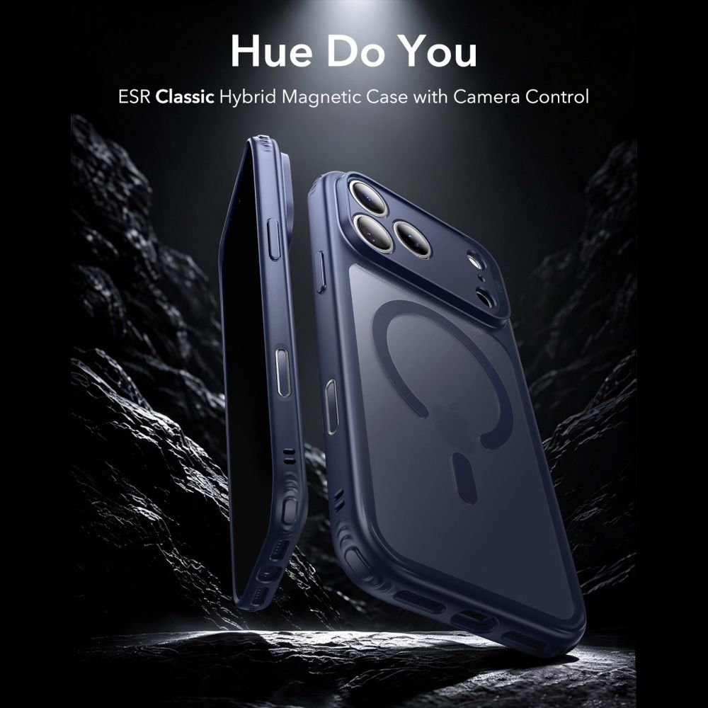 ESR iPhone 18 Pro Max / iPhone 17 Pro Max - Σκληρή Θήκη MagSafe με Πλαίσιο Σιλικόνης - Classic Hybrid - Frosted Blue
