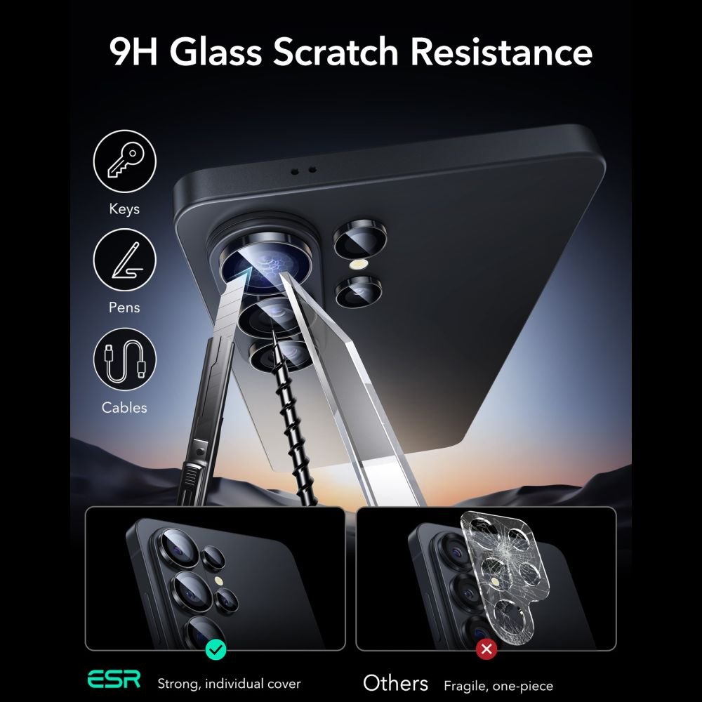 ESR Samsung Galaxy S26 Ultra - Αντιχαρακτικό Γυαλί για την Κάμερα - Armorite - Black