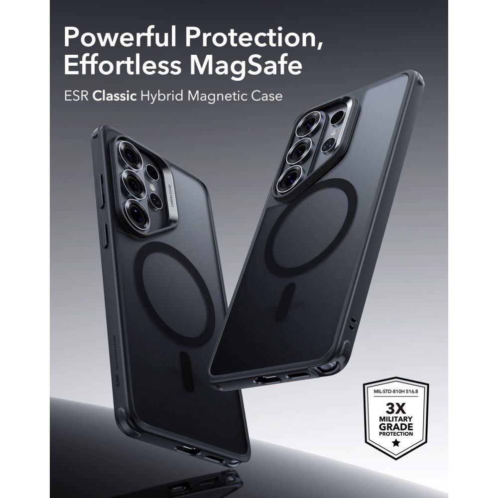 ESR Samsung Galaxy S26 Ultra - Σκληρή Θήκη με Πλαίσιο Σιλικόνης - Classic Hybrid MagSafe - Frosted Black