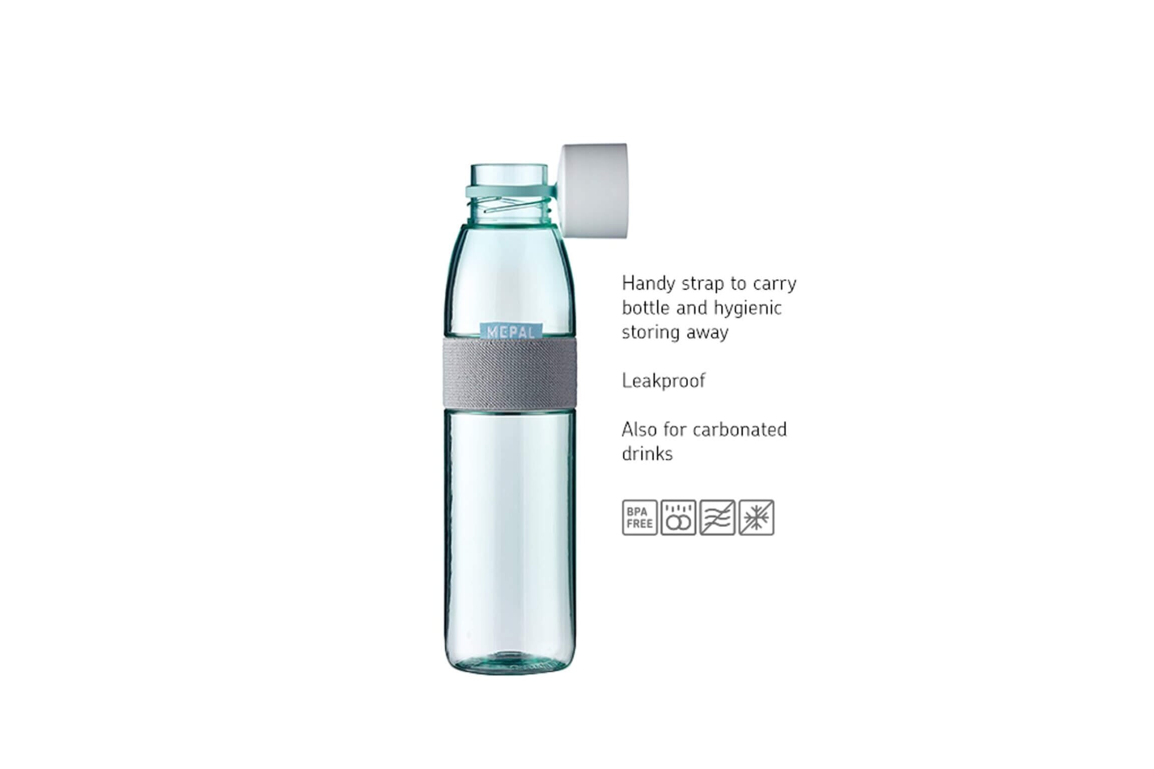 Mepal Water Bottle Ellipse - Πλαστικό Μπουκάλι Νερού - BPA Free - 700ml - Nordic Green