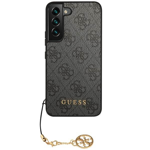 Guess Samsung Galaxy S23+ - 4G Charms Collection Θήκη με Επένδυση Συνθετικού Δέρματος - Grey - GUHCS23MGF4GGR