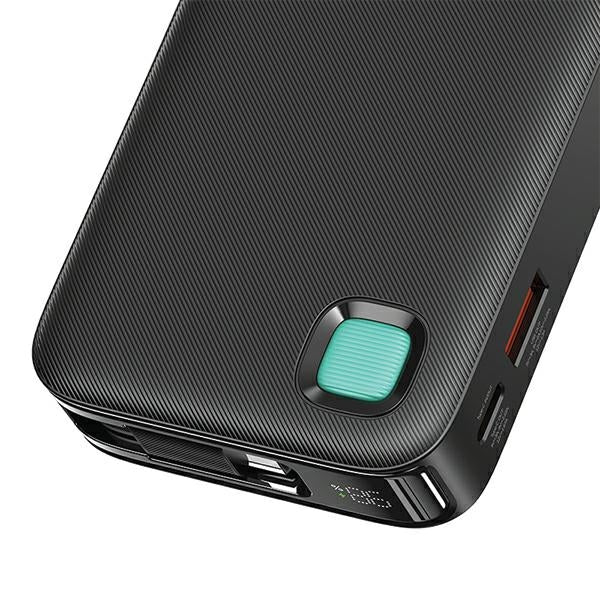 USAMS CD242 XY Series PowerBank 10000mAh 20W με Ενσωματωμένο Καλώδιο Type-C - Black