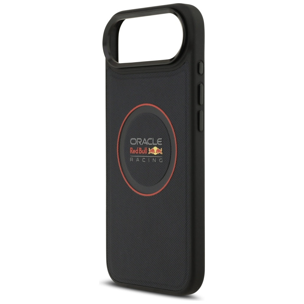 Red Bull iPhone Air - Meshed Red Ring and Metal Buttons MagSafe - Σκληρή Θήκη με Επένδυση Οικολογικού Δέρματος - Navy - RBHMP17M24PUILVR