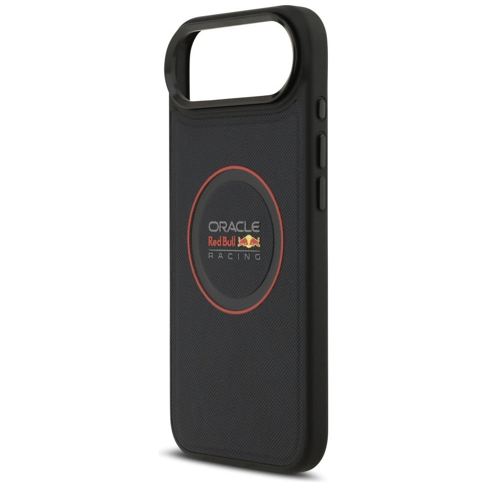 Red Bull iPhone Air - Meshed Red Ring and Metal Buttons MagSafe - Σκληρή Θήκη με Επένδυση Οικολογικού Δέρματος - Navy - RBHMP17M24PUILVR