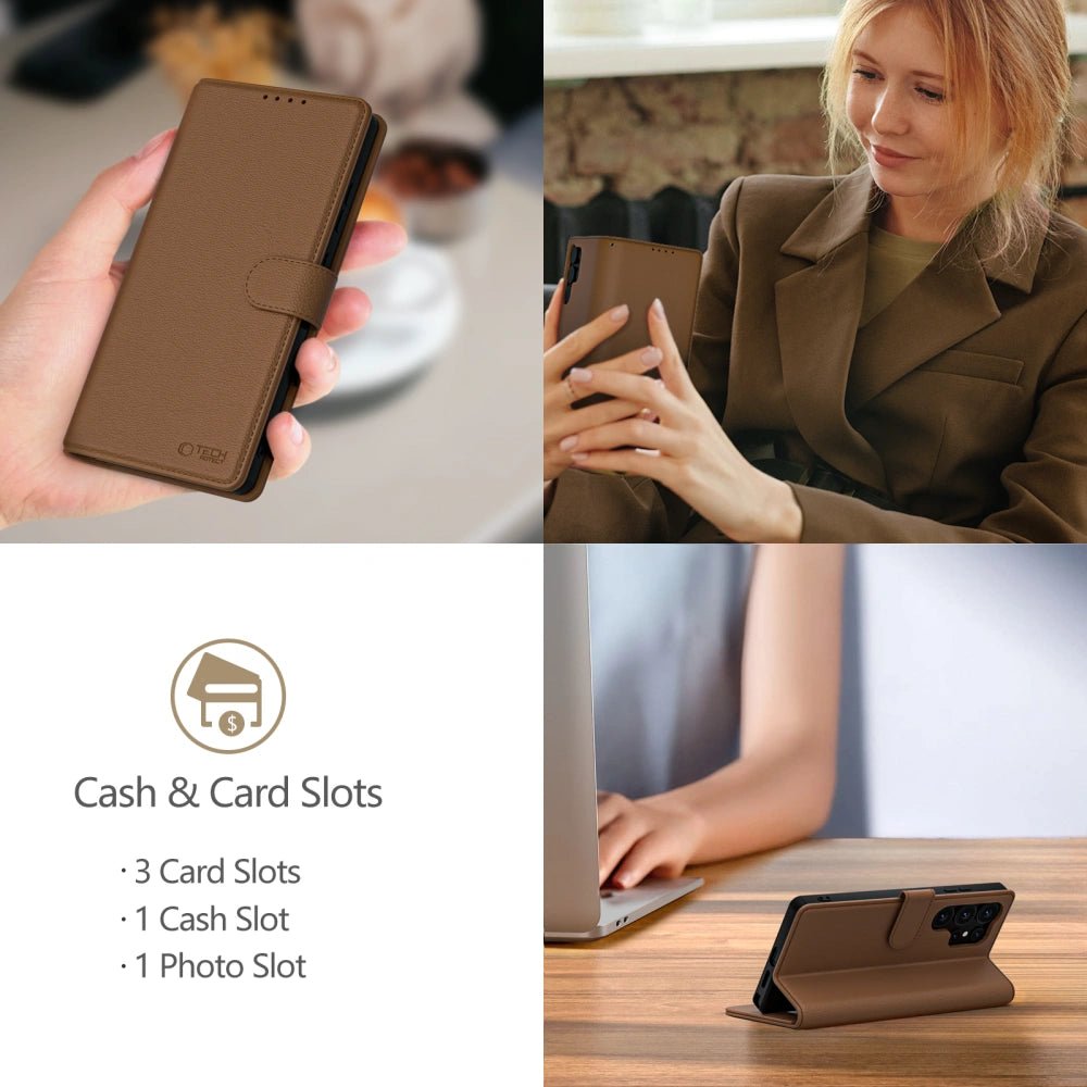 Tech - Protect Samsung Galaxy A56 5G Θήκη Πορτοφόλι Stand από Δερματίνη - Brown