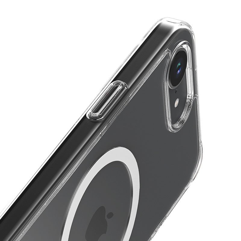 Crong iPhone 16e Clear Mag Cover - Σκληρή Θήκη με Πλαίσιο Σιλικόνης και MagSafe - Clear