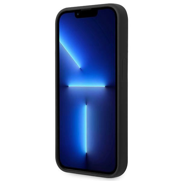 Guess iPhone 14 Pro Max Silicone Logo Plate MagSafe Θήκη Σιλικόνης με MagSafe - Black - GUHMP14XSBPLK