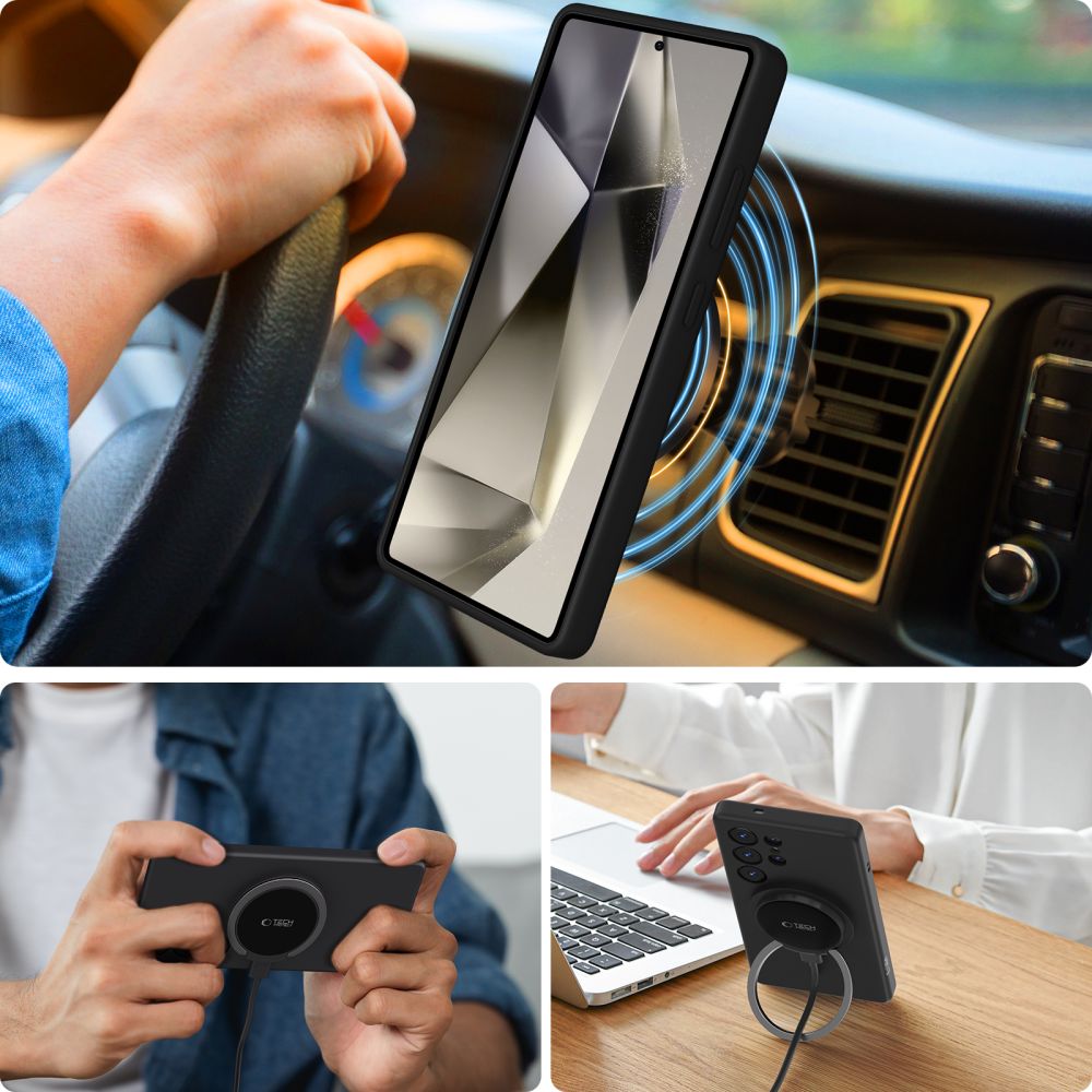 Tech-Protect Samsung Galaxy S25 Ultra Liquid Silicone - MagSafe Θήκη Σιλικόνης TPU - Black