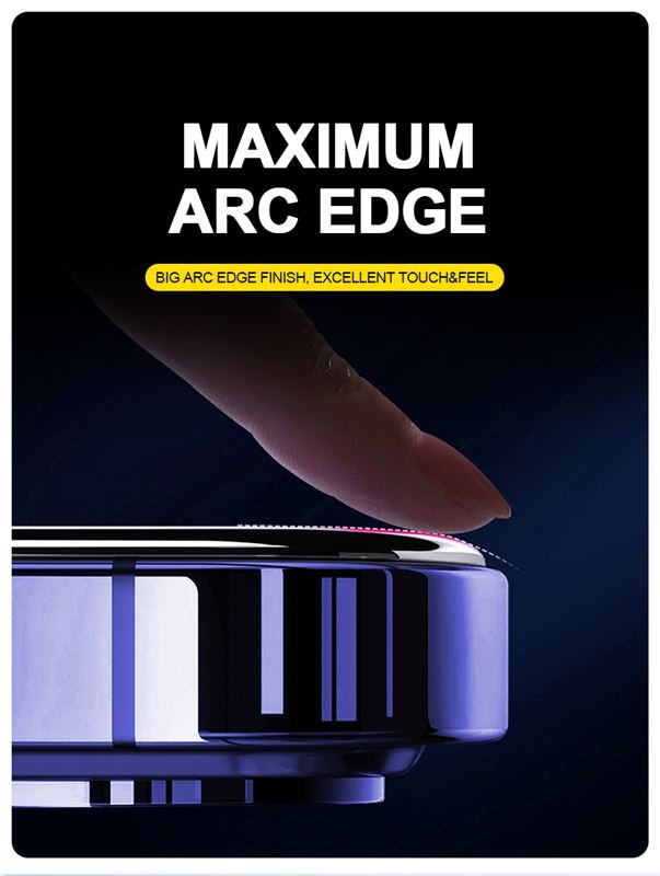 Mobile Origin iPhone 16 Pro Max Yellow Screen Guard 9H Full Screen Αντιχαρακτικό Γυαλί Οθόνης με Πλαίσιο Τοποθέτησης - Black