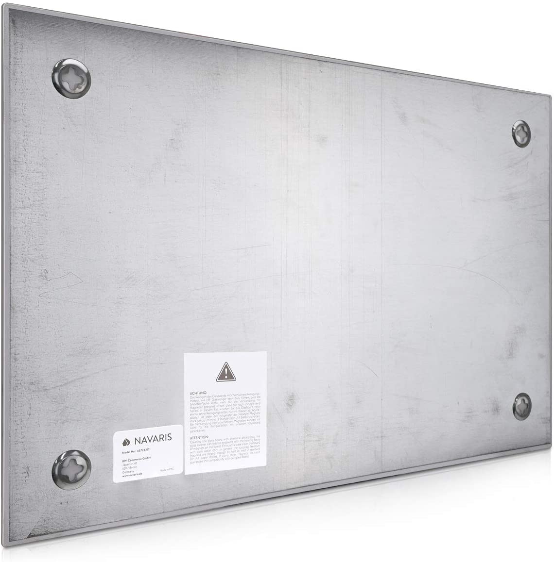 Navaris Μαγνητικός Γυάλινος Πίνακας - 60 x 40cm - Design Black Marble - 45724.06