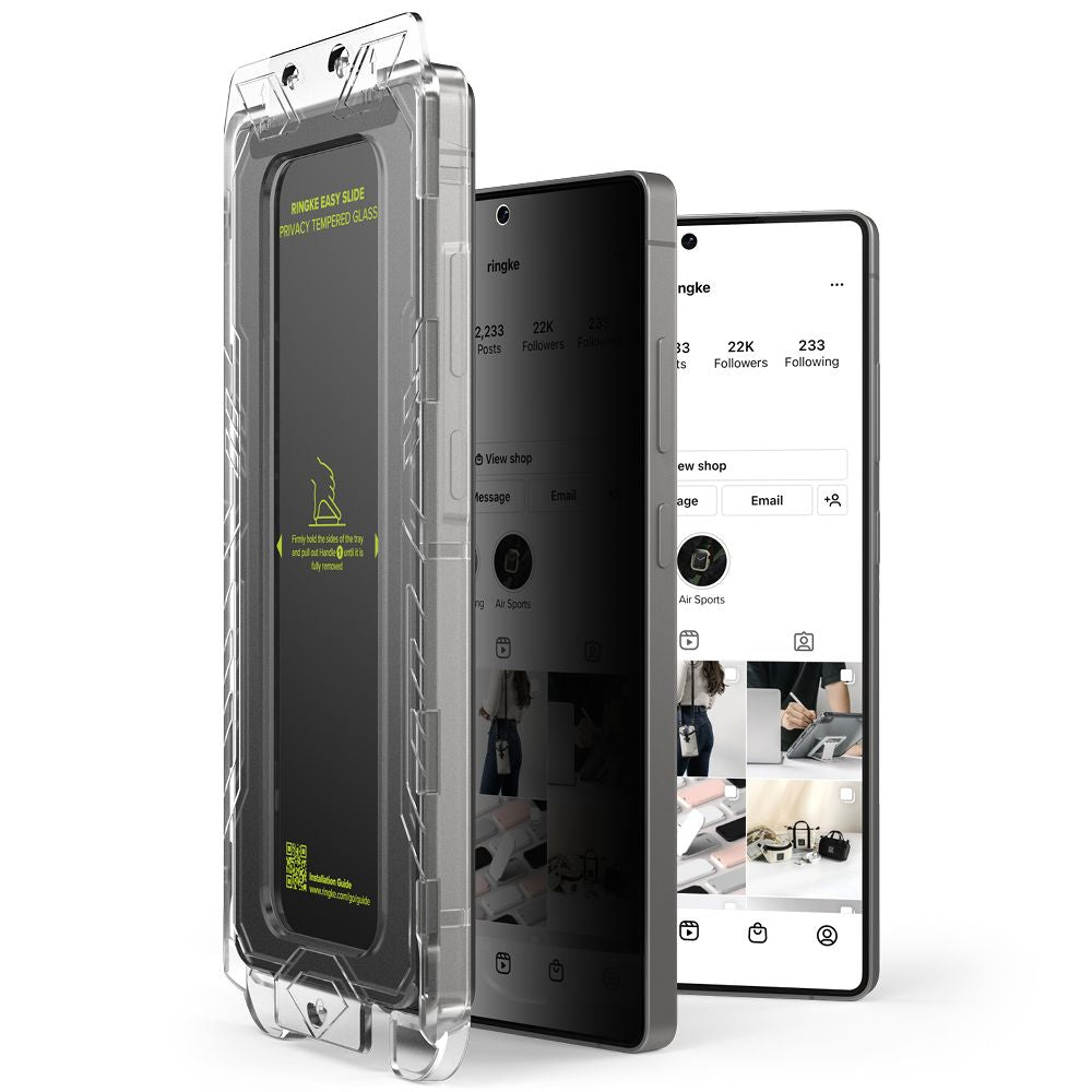 Ringke Samsung Galaxy S25 Ultra Easy Slide 2.5D 9H Privacy Αντιχαρακτικό Γυαλί Οθόνης - 2 Τεμάχια - Privacy