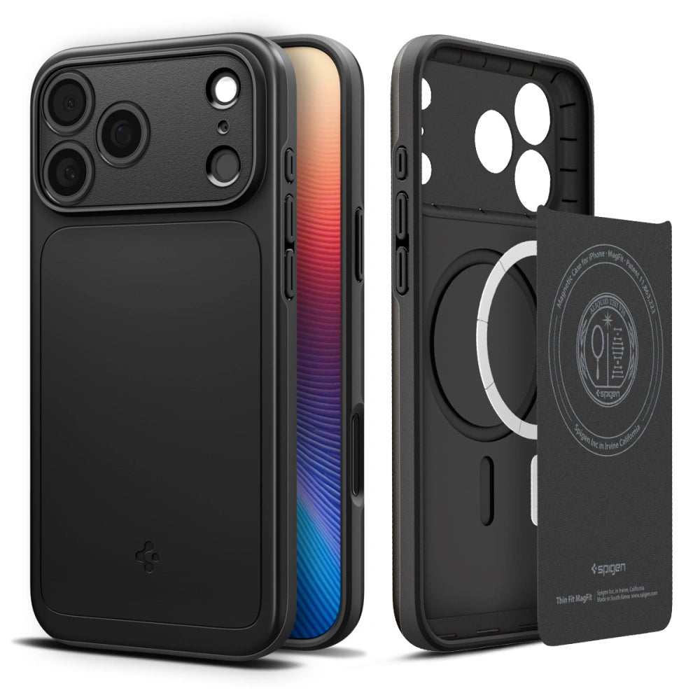 Spigen iPhone 17 Pro Max - Thin Fit Mag - Σκληρή Θήκη με MagSafe - Black