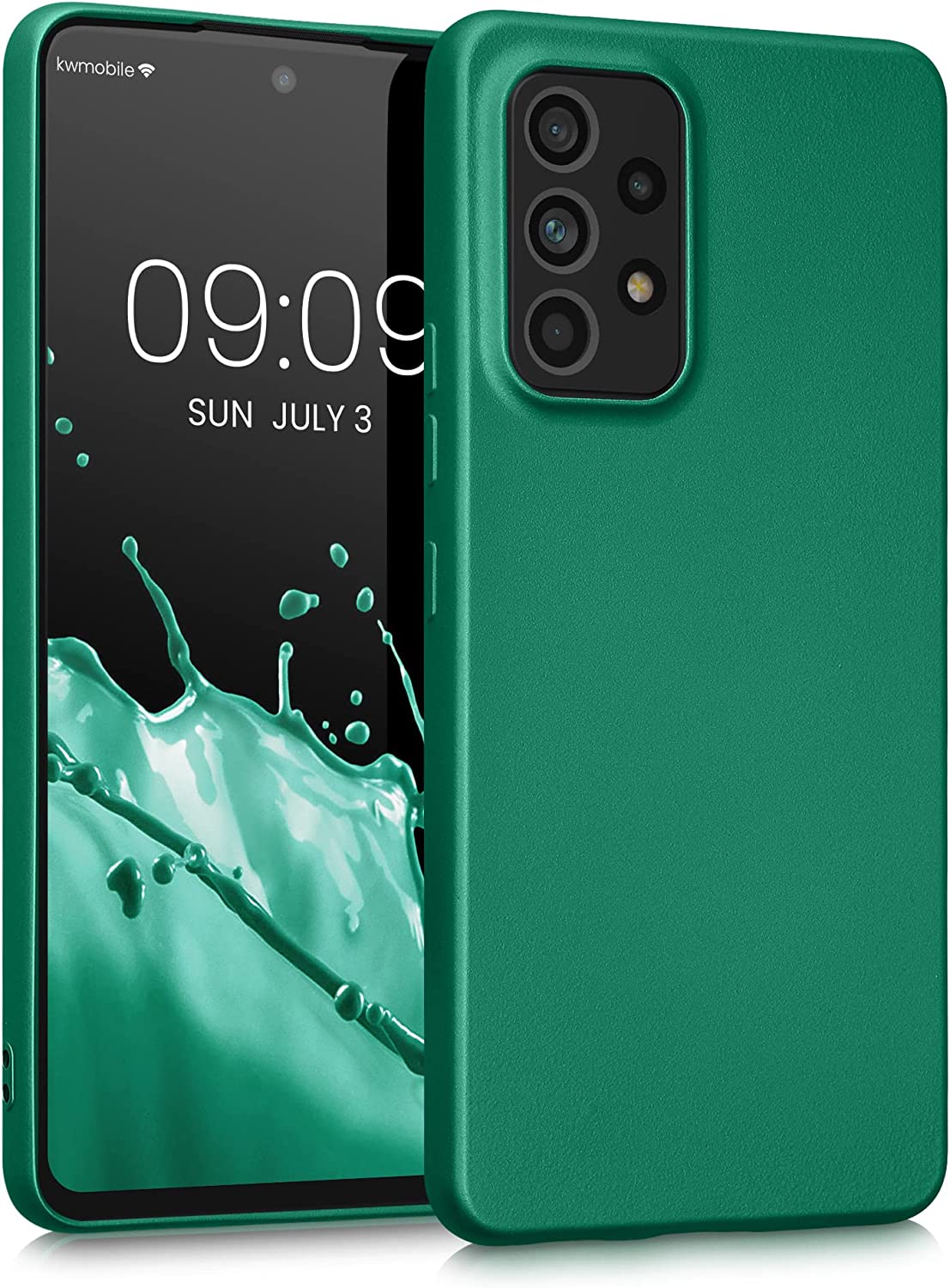 KW Samsung Galaxy A53 5G Θήκη Σιλικόνης TPU - Metallic Dark Green - 57958.170