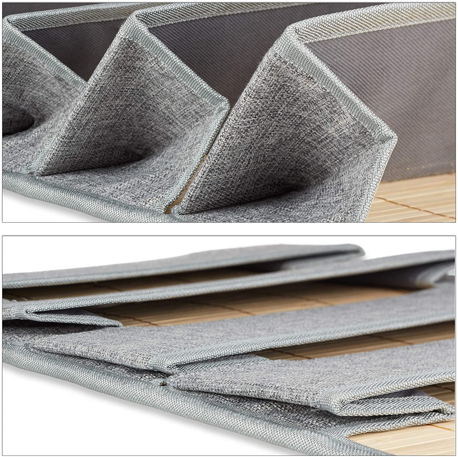 Relaxdays Διοργανωτής Τοίχου από Μπαμπού για το Γραφείο και τον Διάδρομο - Grey - Large - 4052025960940