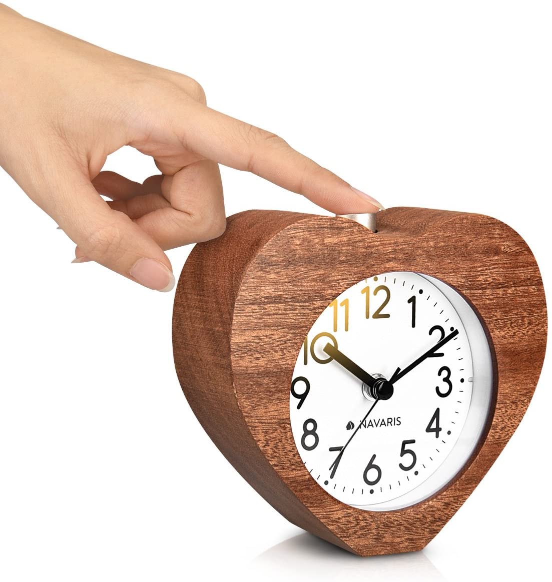 Navaris Αναλογικό Ρολόι και Ξυπνητήρι - Brown - 43902