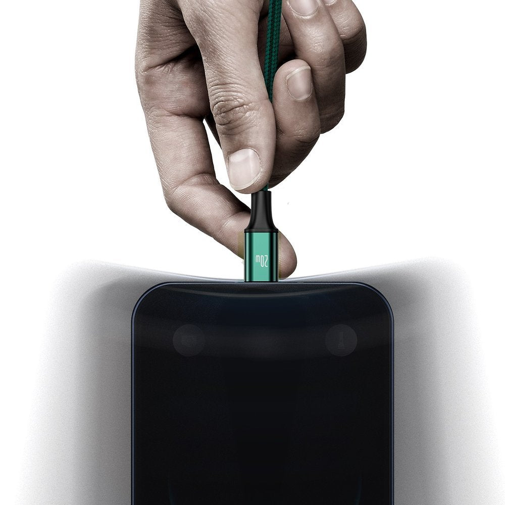 Baseus Rapid 3in1 Καλώδιο Φόρτισης Type-C 20W 1.5m - Micro USB / Lightning / Type-C - Green - CAMLT-SC06