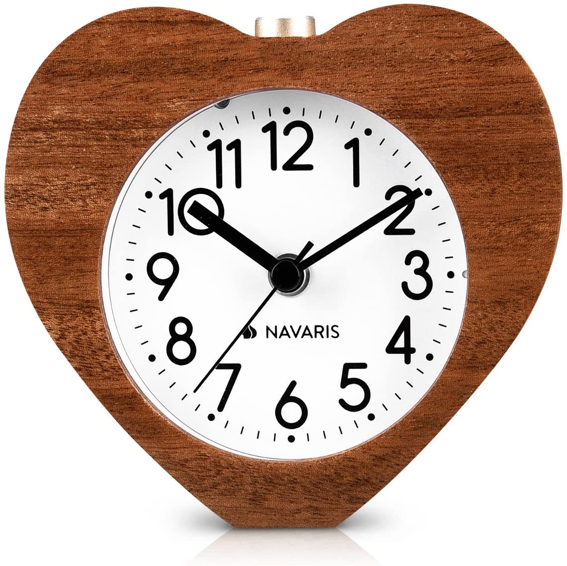 Navaris Αναλογικό Ρολόι και Ξυπνητήρι - Brown - 43902