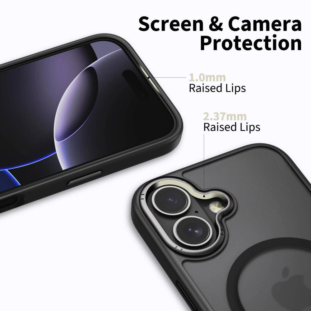 Tech-Protect iPhone 17 MagEdge - Σκληρή Θήκη με Πλαίσιο Σιλικόνης και MagSafe - Matte Black / Gunmetal