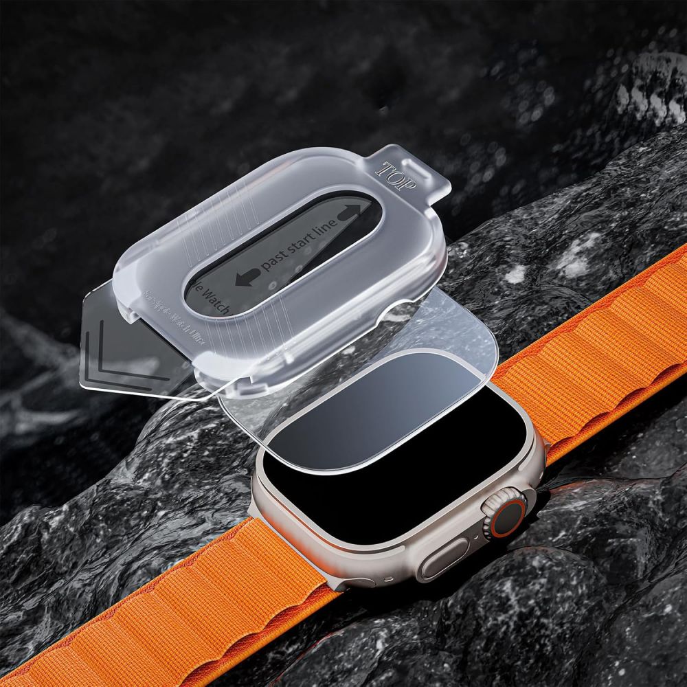 Tech - Protect Προστασία Οθόνης Apple Watch Ultra (1/2/3) - 49mm Supreme Set 9H Full Screen Αντιχαρακτικό Γυαλί Οθόνης - 2 Τεμάχια - Black