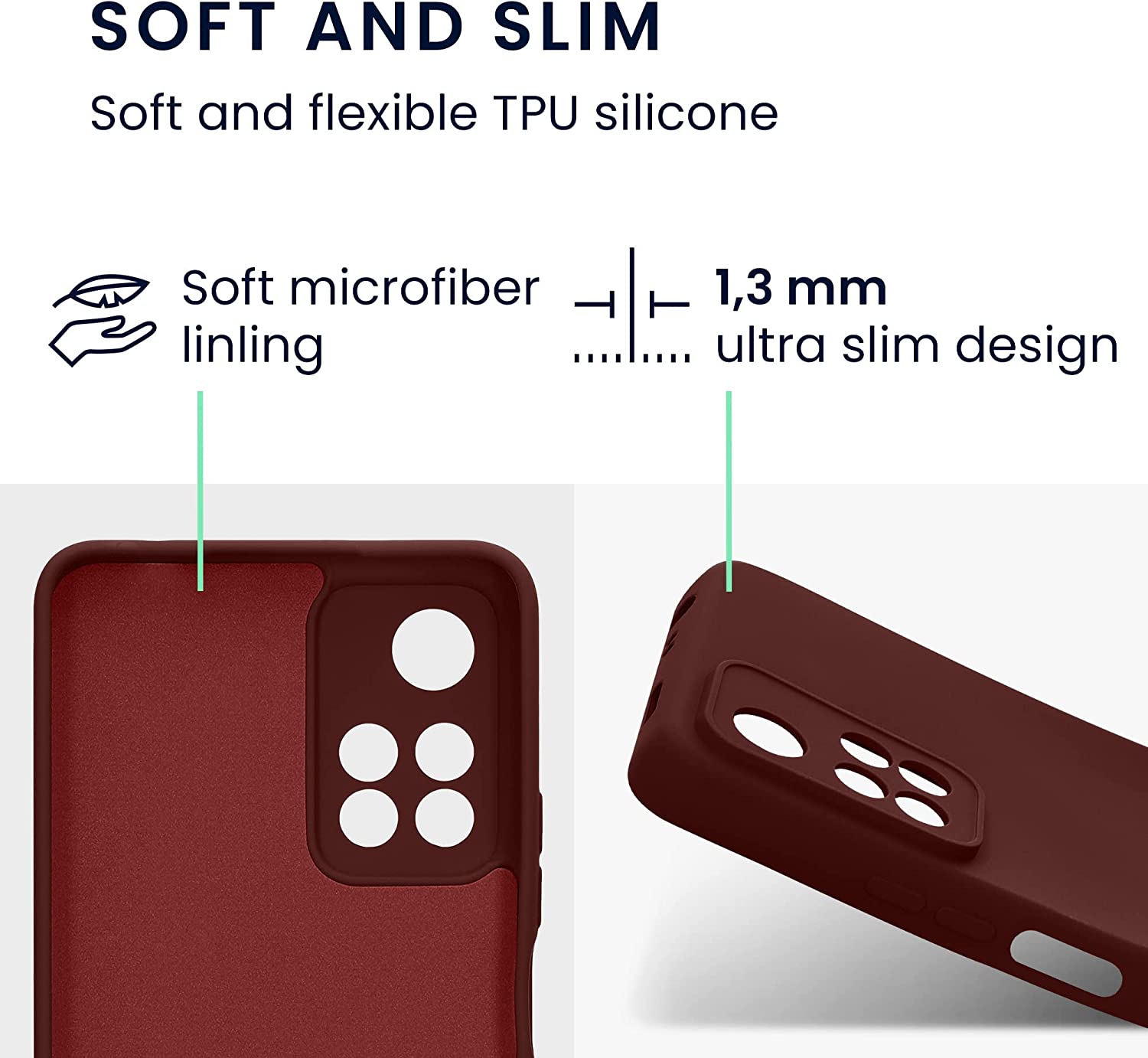 KW Xiaomi Redmi Note 11 Pro+ 5G Θήκη Σιλικόνης Rubberized TPU - Bordeaux Violet - 58097.187