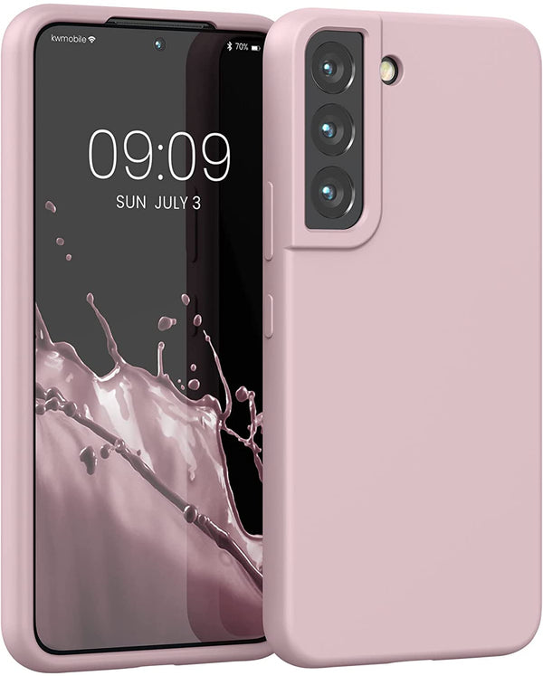 KW Samsung Galaxy S22 Θήκη Σιλικόνης Rubberized TPU - Matte Dusty Pink - 56756.52