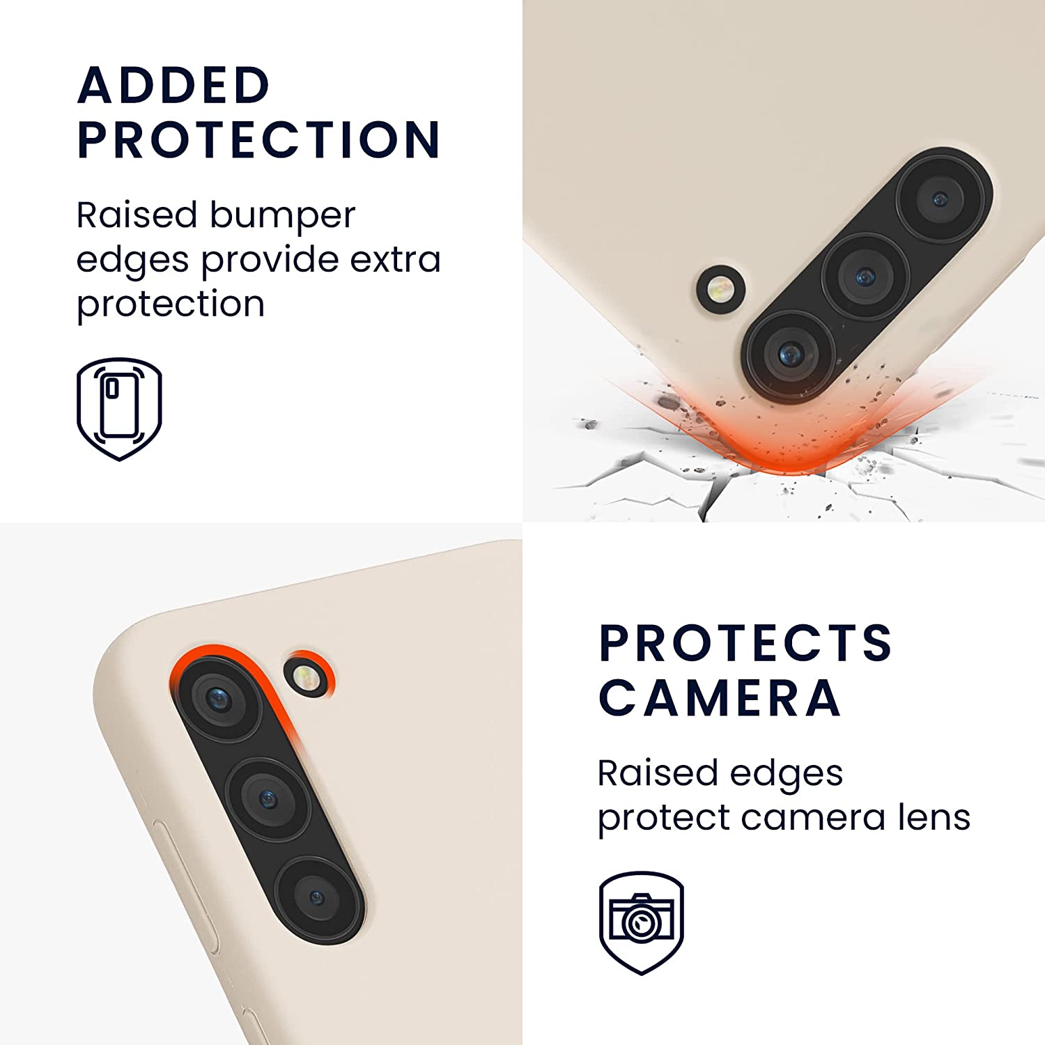 KW Samsung Galaxy S23 Plus Θήκη Σιλικόνης Rubberized TPU - Matte Cream - 60274.125