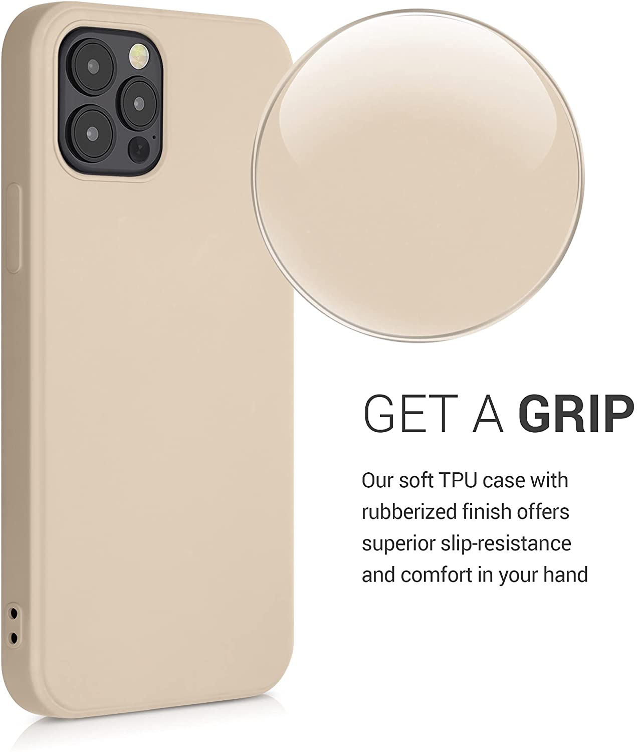 KW iPhone 12 / iPhone 12 Pro Θήκη Σιλικόνης Rubberized TPU - Mother of Pearl - 53844.154