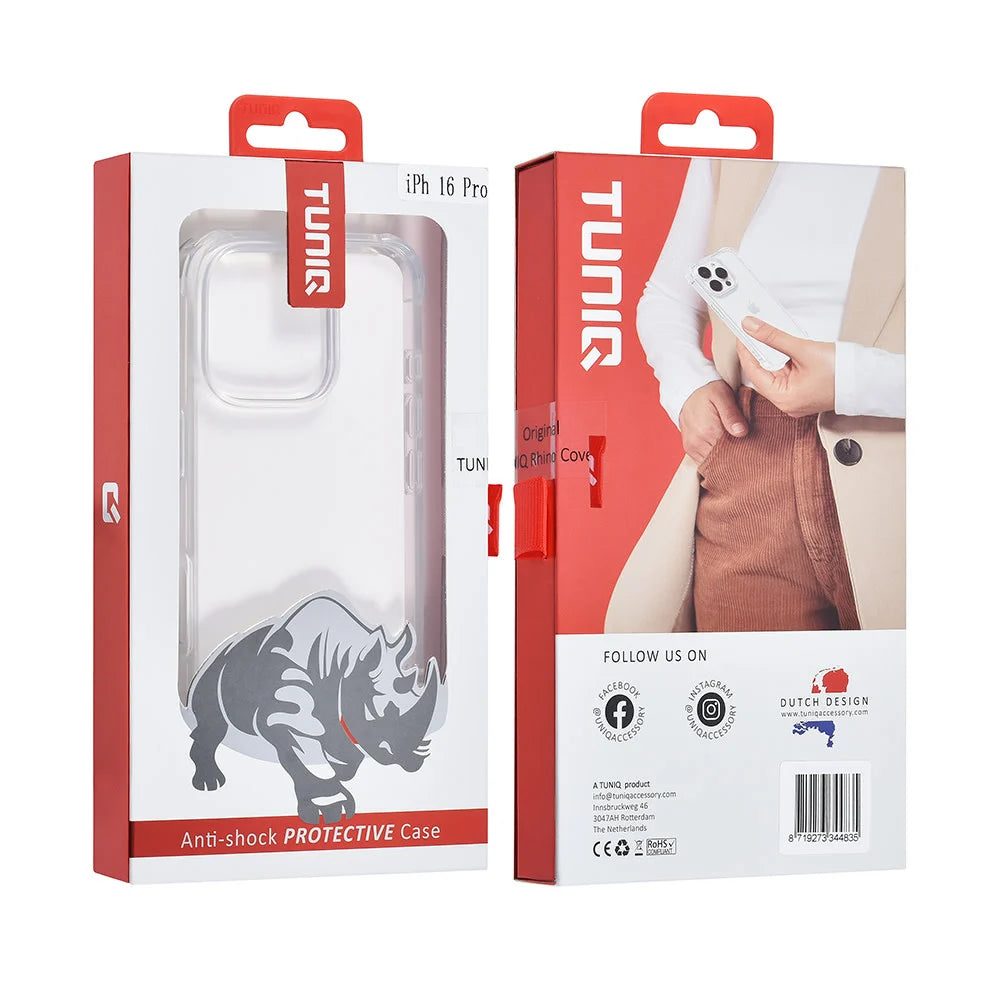 Tuniq iPhone 16 Pro Θήκη Σιλικόνης με Ενισχυμένες Γωνίες - Διάφανη