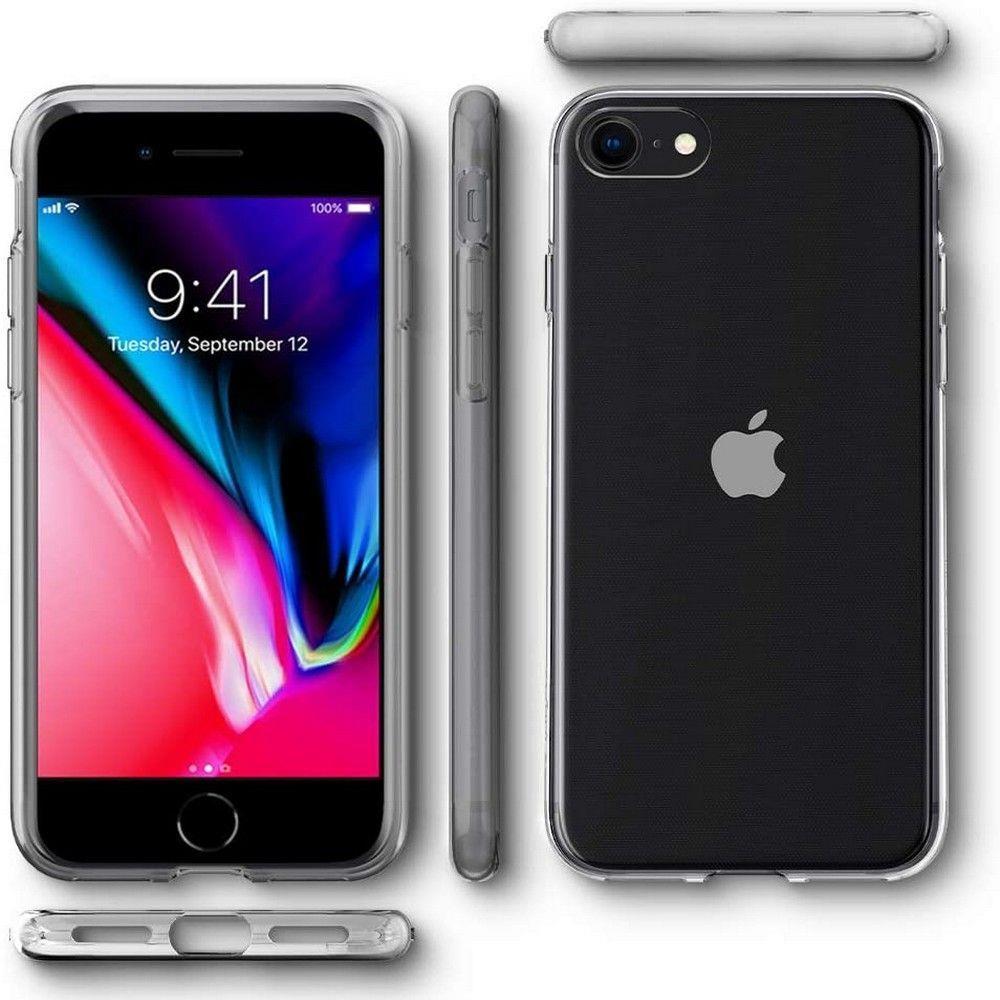 Spigen iPhone SE 2022 / SE 2020 / 7 / 8 Liquid Crystal Θήκη Σιλικόνης - Crystal Clear