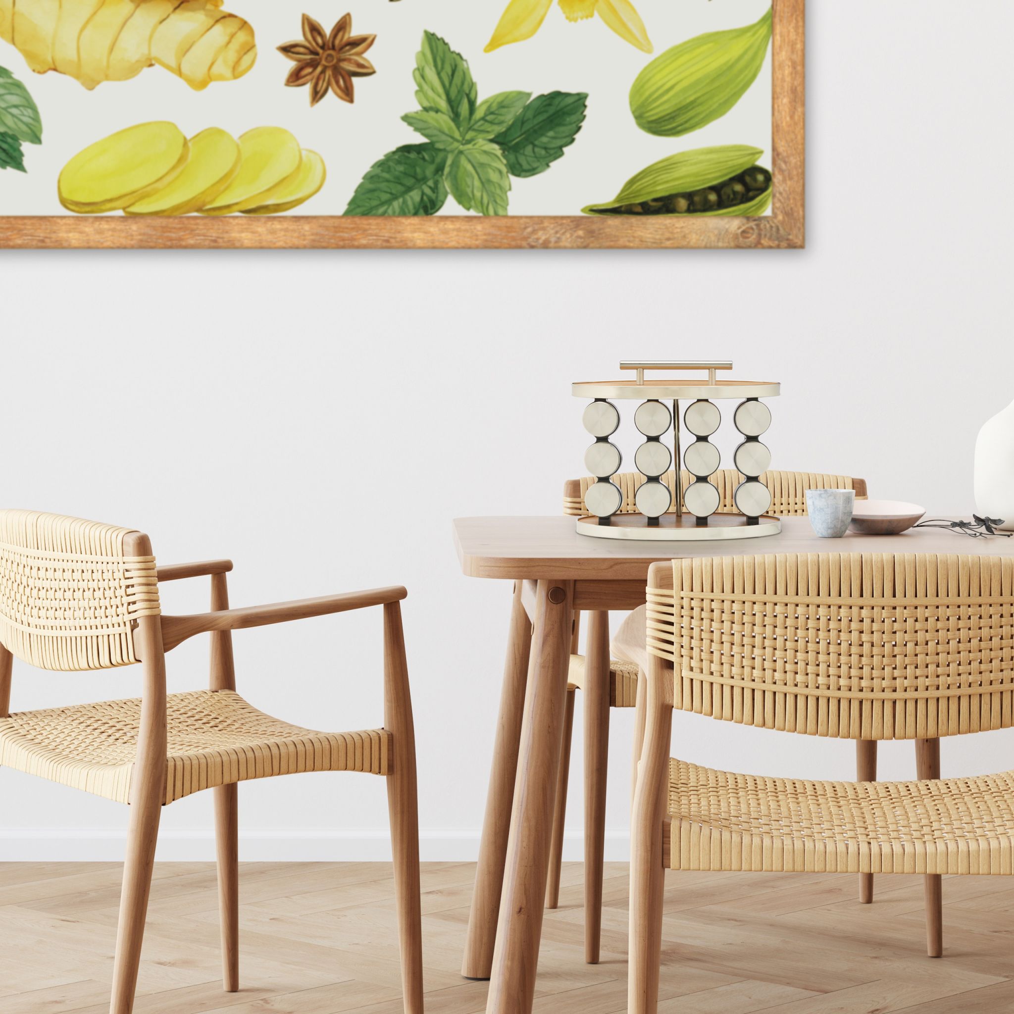 Relaxdays Βάση Μπαχαρικών με 12 Δοχεία - Natural / Silver - 4052025435875