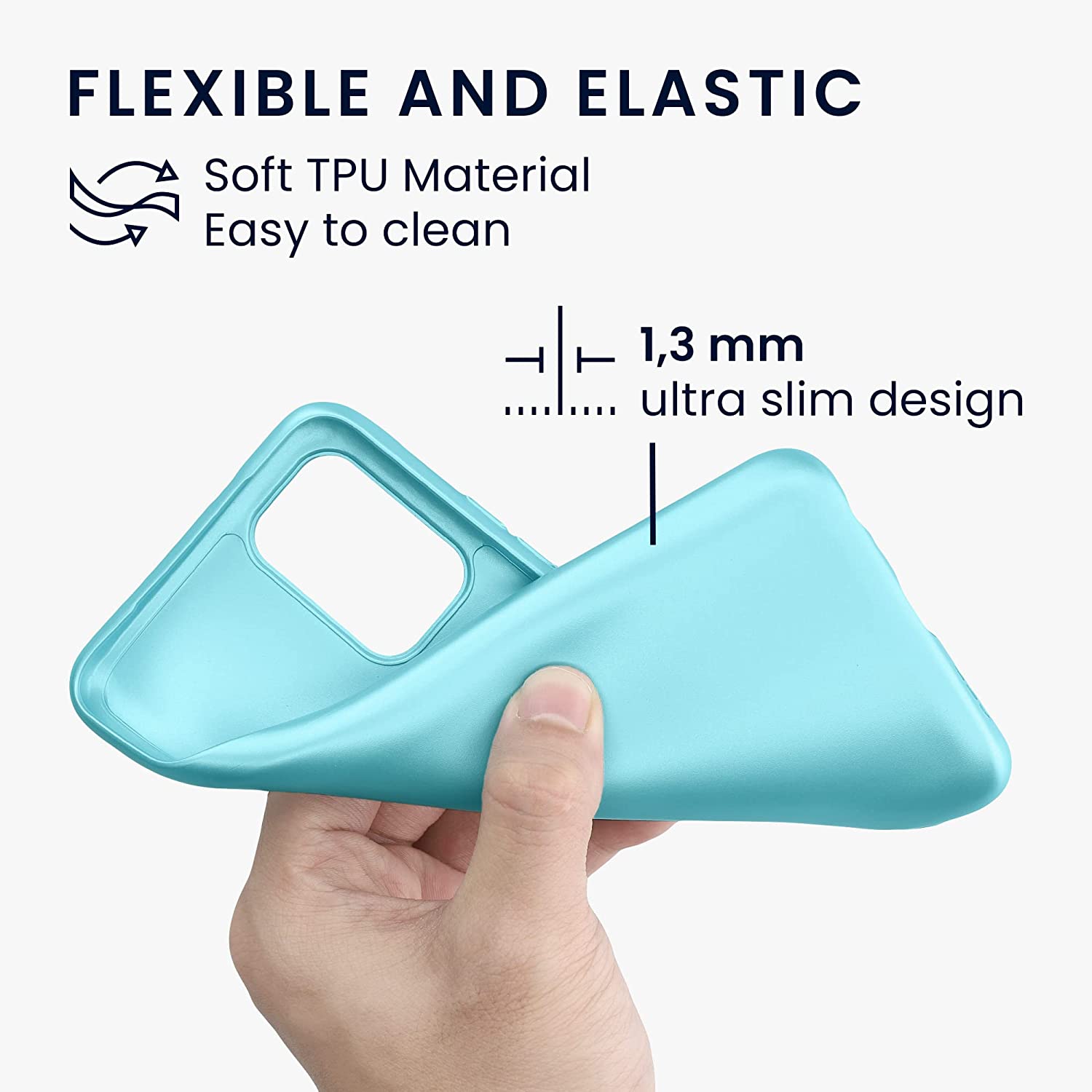 KW Xiaomi Redmi Note 10 / Note 10s / Poco M5s Θήκη Σιλικόνης TPU - Metallic Mint Green - 57280.231