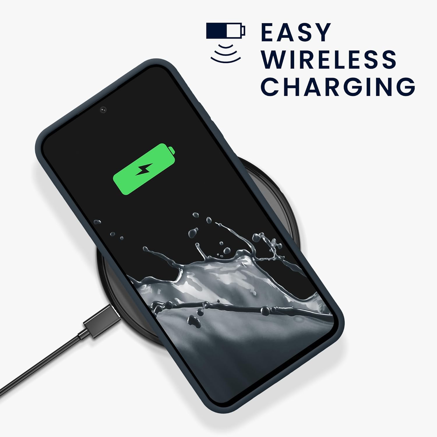 KW Samsung Galaxy S24 FE Θήκη Σιλικόνης Rubberized TPU - Dark Slate