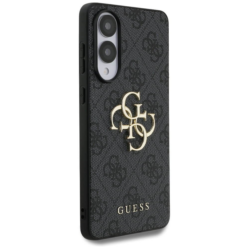 Guess Samsung Galaxy S25 Edge - Big 4G Logo Classic Logo - Σκληρή Θήκη με Επένδυση από Οικολογικό Δέρμα - Black - GUHCS25E4GMGGR