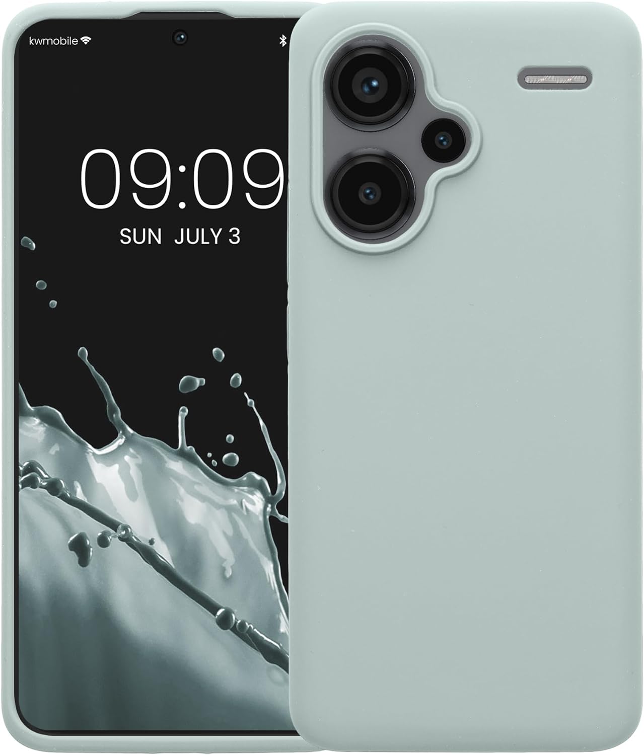 KW Xiaomi Redmi Note 13 Pro+ 5G Θήκη Σιλικόνης Rubberized TPU - Cool Mint