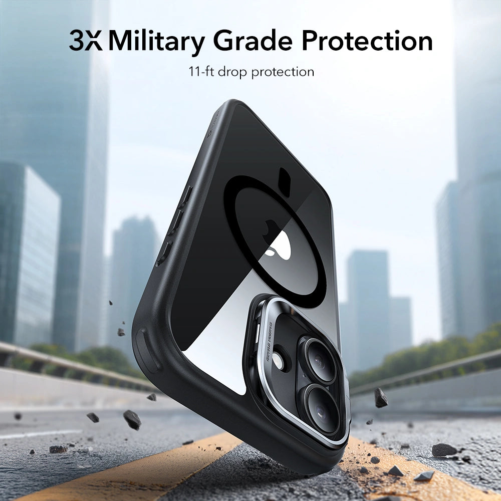 ESR iPhone 17 - Classic Hybrid Kickstand MagSafe - Σκληρή Θήκη με Πλαίσιο Σιλικόνης και MagSafe - Διάφανη / Black