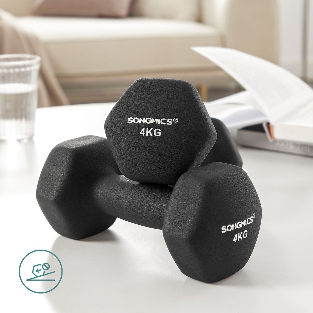 Songmics Σετ με 2 Βαράκια - 4 kg - Black - SYL068BK