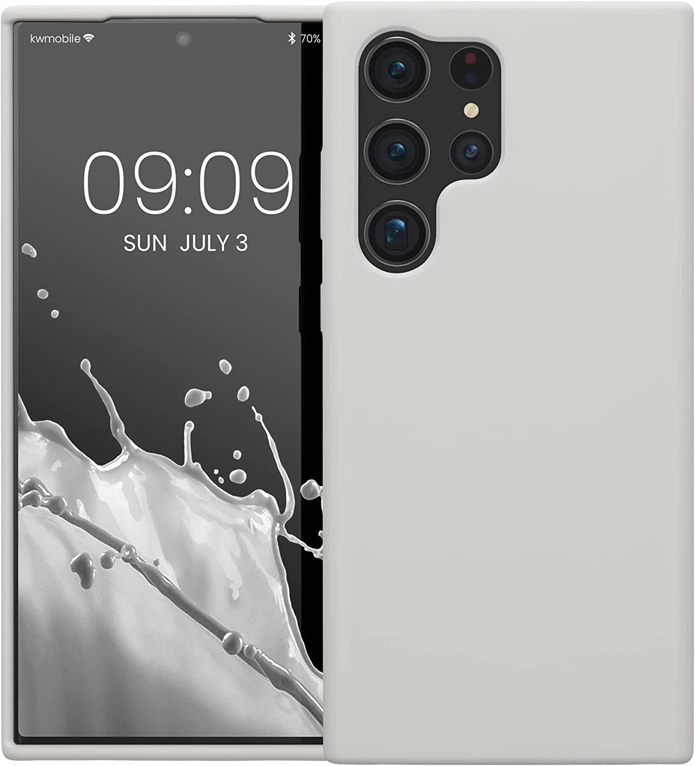 KW Samsung Galaxy S23 Ultra Θήκη Σιλικόνης Rubberized TPU - Matte White - 60275.48