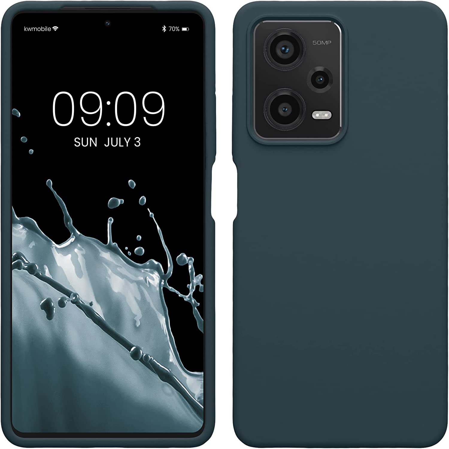KW Xiaomi Redmi Note 12 Pro Θήκη Σιλικόνης Rubberized TPU - Dark Slate - 60690.202