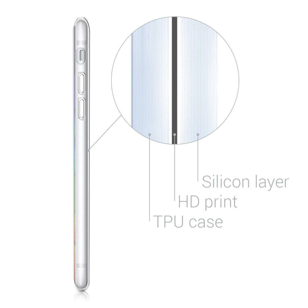 KW iPhone SE 2022 / SE 2020 / 7 / 8 Θήκη Σιλικόνης TPU Design Rainbow Cubes - Mutlicolor - 39459.01