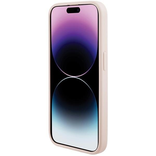 Karl Lagerfeld iPhone 15 Pro Max - Quilted K Pattern Θήκη με Επένδυση Συνθετικού Δέρματος - Pink - KLHCP15XPQKPMP
