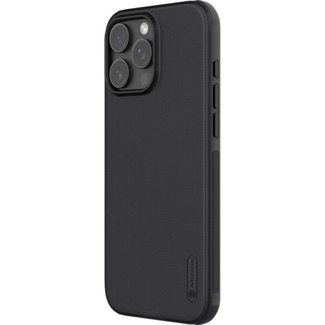 Nillkin iPhone 16 Pro Super Frosted Shield Pro Σκληρή Θήκη με Πλαίσιο Σιλικόνης - Black