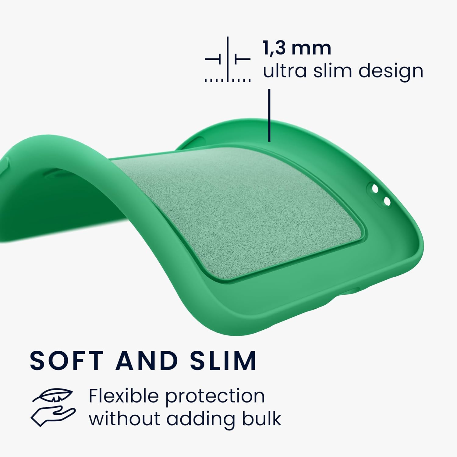 KW iPhone 15 Pro Θήκη Σιλικόνης TPU με Υποδοχή για Κάρτα - Lime Green