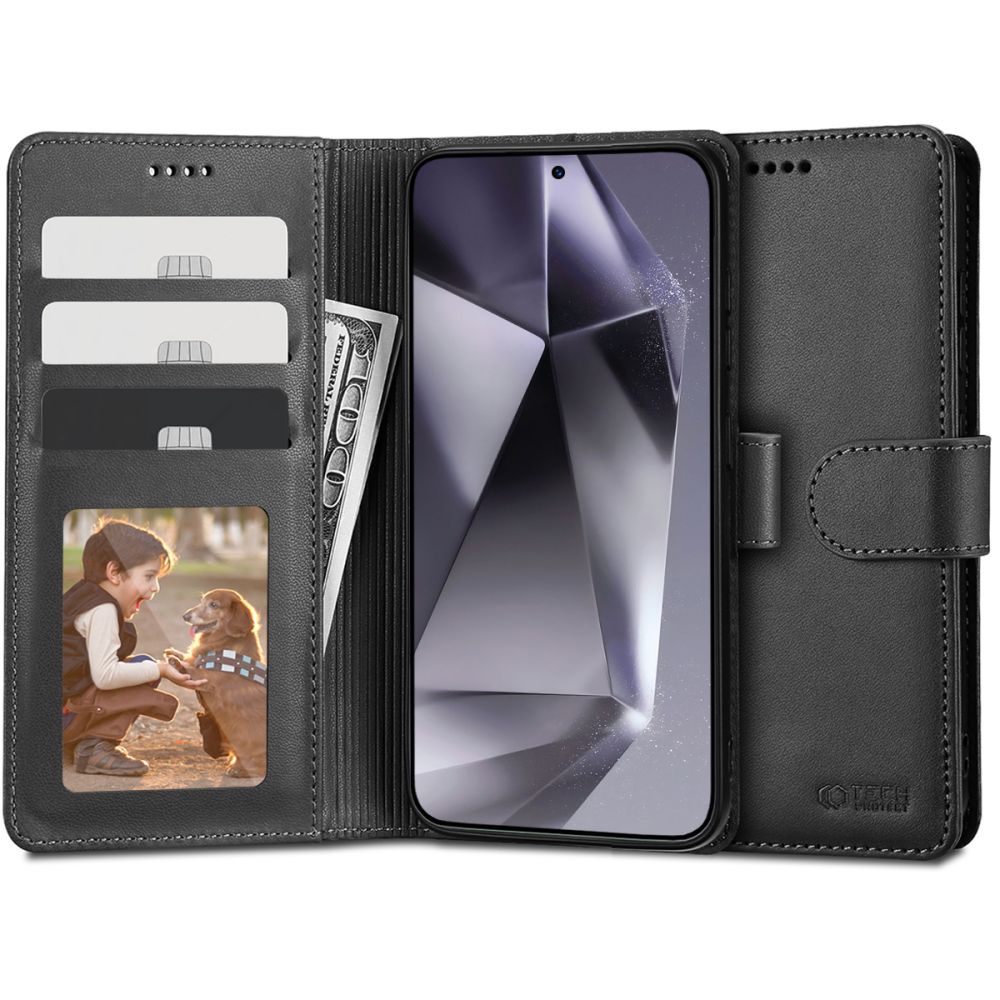 Tech - Protect Samsung Galaxy S24 Ultra Θήκη Πορτοφόλι Stand από Δερματίνη - Black