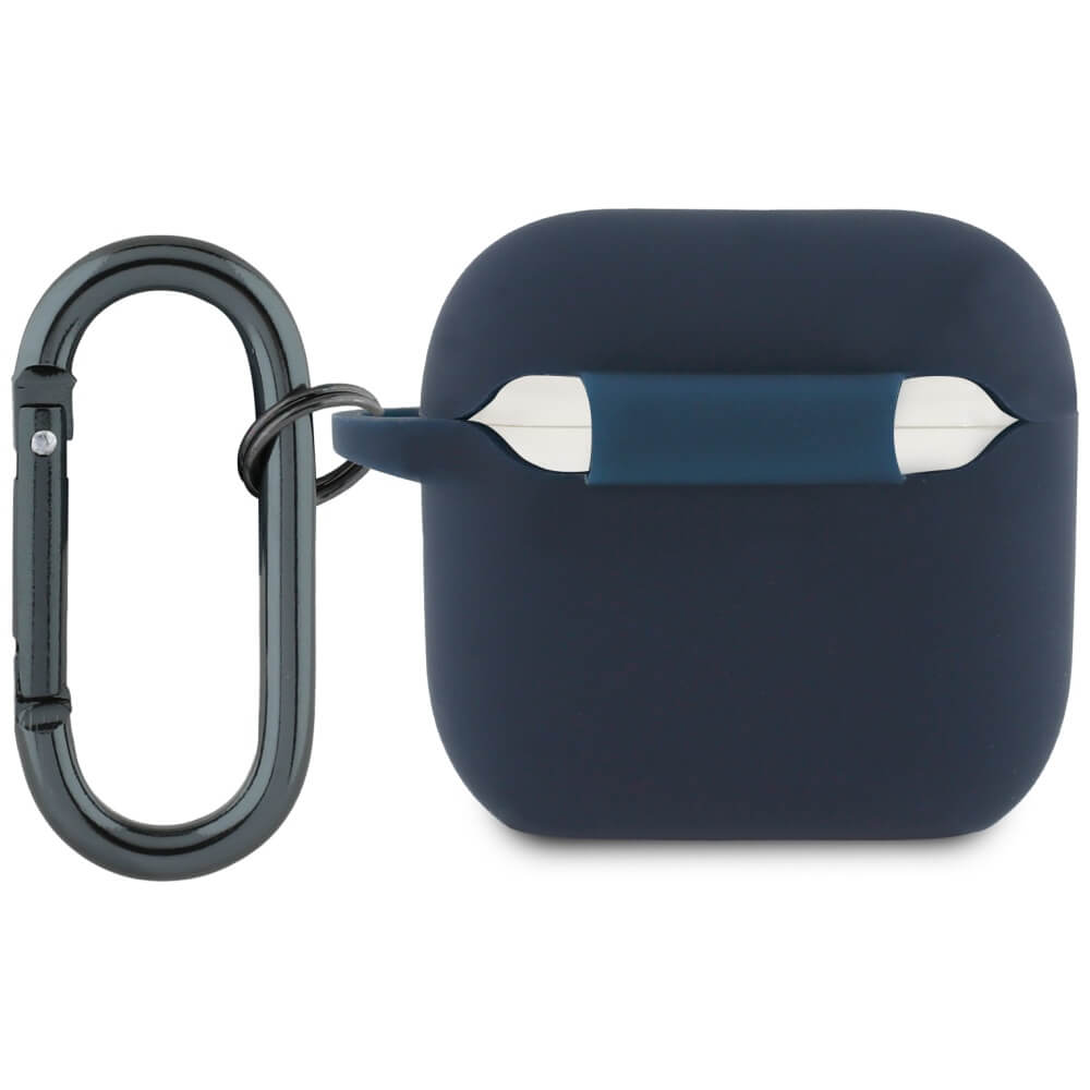 Red Bull AirPods 4 Θήκη από Σκληρό Πλαστικό και Σιλικόνη - Silicone Logo and Lines - Navy Blue