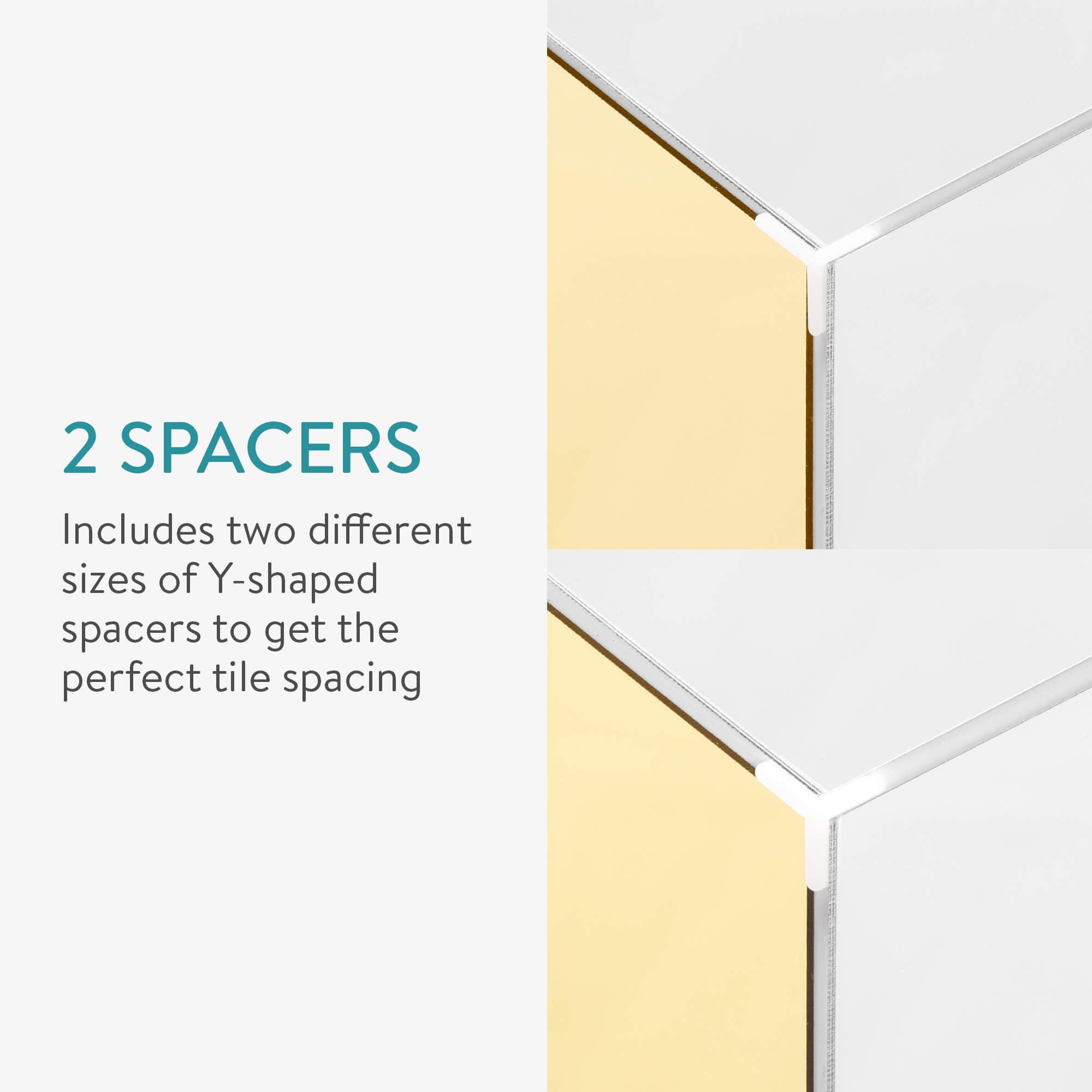 Navaris Σετ με 12 Ακρυλικά Εξάγωνα Αυτοκόλλητα Πάνελ Καθρέπτες Τοίχου - Silver / Gold - 56744.03