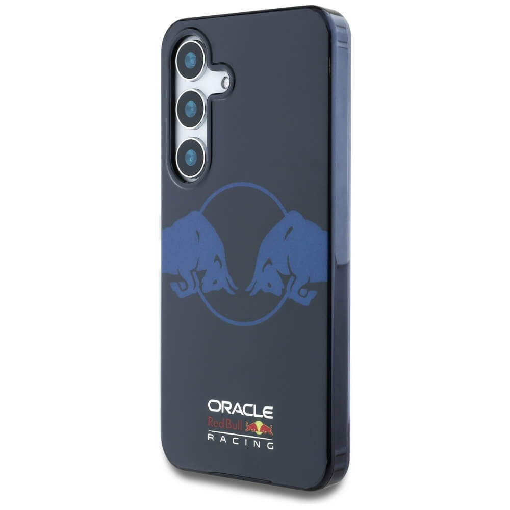 Red Bull Samsung Galaxy S25 - Two Bulls Logo - MagSafe Σκληρή Θήκη με Πλαίσιο Σιλικόνης - Navy - RBHMS25S24HIDBV