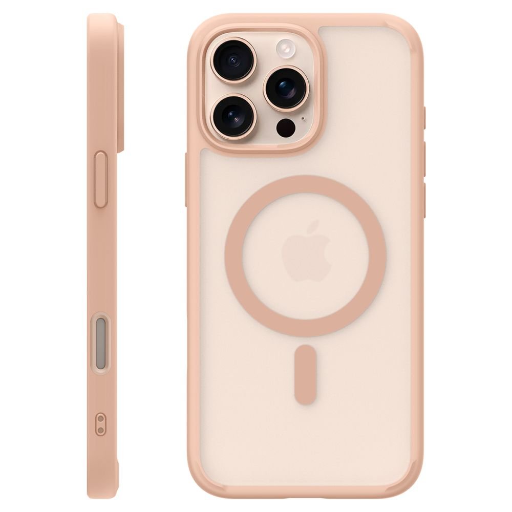 Spigen iPhone 16 Pro Ultra Hybrid T Mag Σκληρή Θήκη με Πλαίσιο Σιλικόνης με MagSafe - Rose Titanium