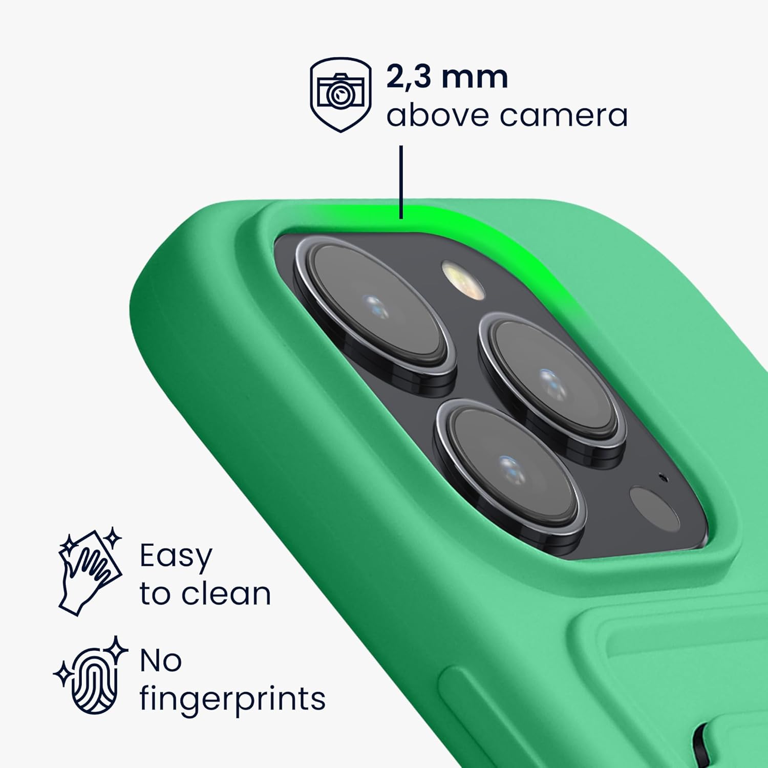 KW iPhone 15 Pro Θήκη Σιλικόνης TPU με Υποδοχή για Κάρτα - Lime Green