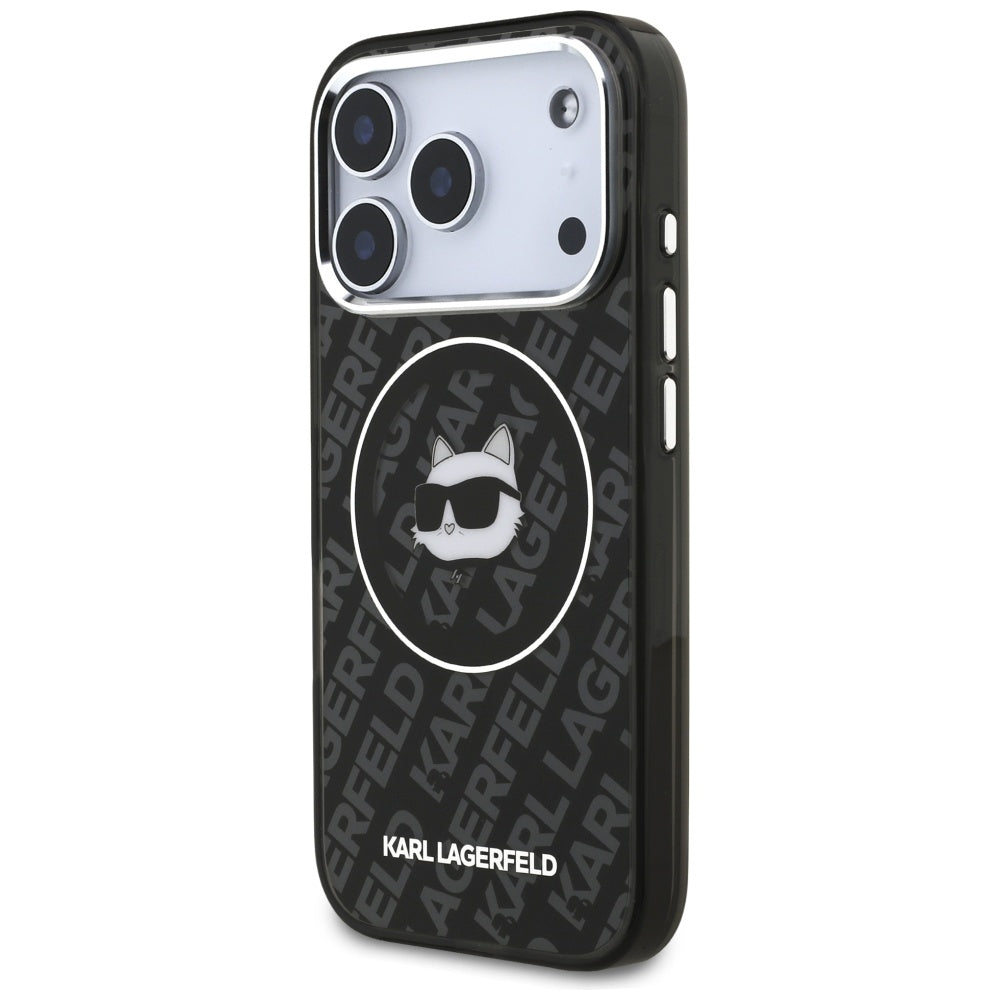 Karl Lagerfeld iPhone 17 Pro - IML Choupette Head Logo MagSafe - Σκληρή Θήκη με Πλαίσιο Σιλικόνης - Black - KLHMP17LHMKBCHOK