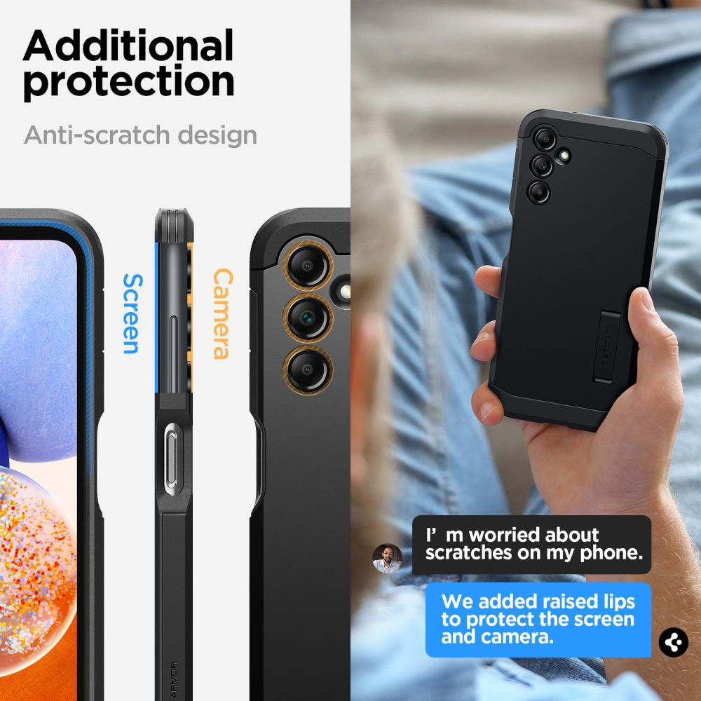 Spigen Samsung Galaxy A14 5G Tough Armor Σκληρή Θήκη - Black